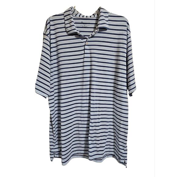 Peter Millar Other - Peter Millar Polo Seaside‎ Blue Stripes Short Sleeve Shirt Size XL
